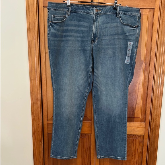 Old Navy Blue Midrise Power Slim Straight Leg Jeans New Size 24 - Picture 1 of 8